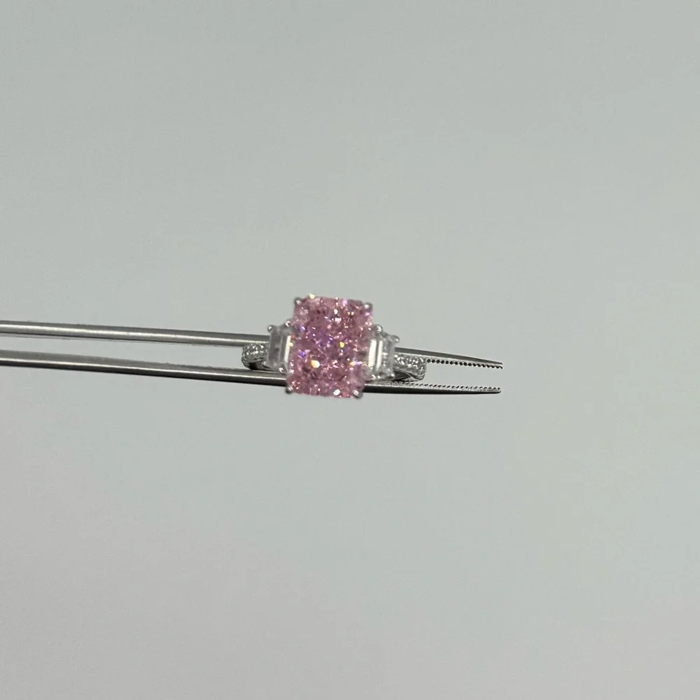 2ct Radiant Pink Sapphire Ring - Picture 8 of 8